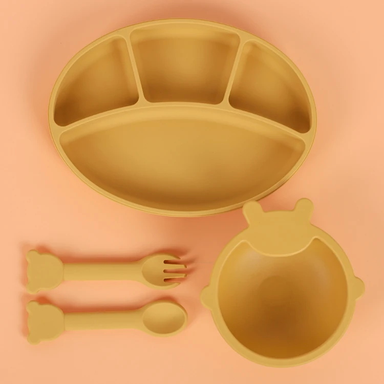 

Colorful Tableware Hot Sale Baby Kids Suction Silicone Plate