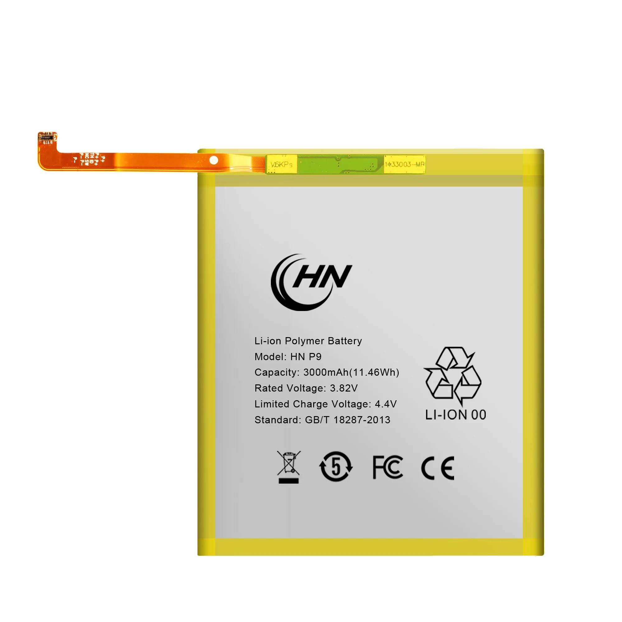 

OEM for huawei battery replacement 3000mAh polymer li-ion battery original Lithium battery for Honor P9, Black