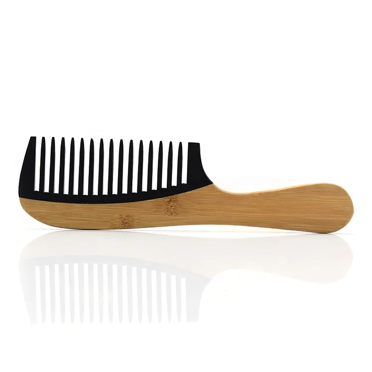 

Eco friendly bamboo hair comb reusable wide tooth comb for women, Natural color