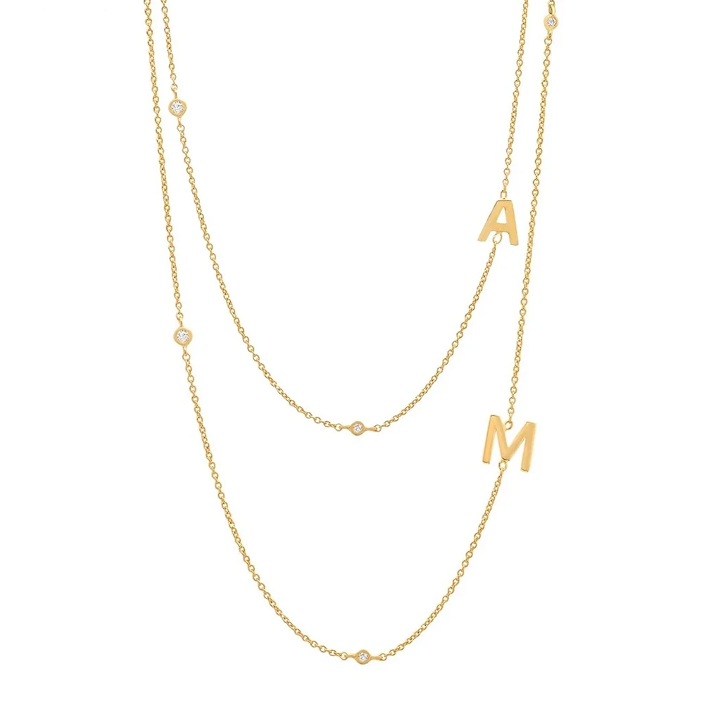 

CANNER 2022 New Arrival Fashion Letter Shape S925 Sterling Silver Chain Necklaces For Women And Girls