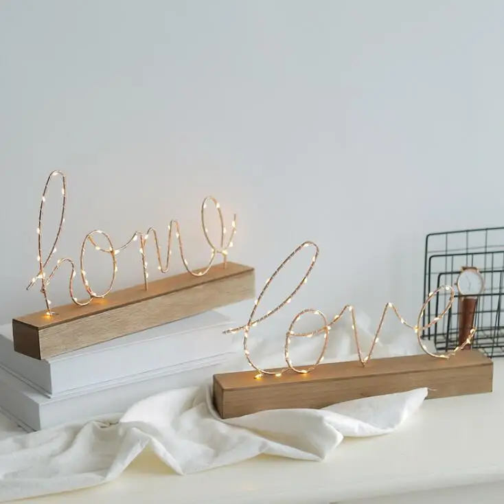 

P265 Loving Letter Model with Light Shop Table Lamp Decorations Crafts Furnishing Star Light Birthday Decoration Home Decor