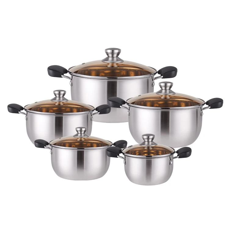 
1mm Thick Cooking Pot Stainless Steel Cooking Pot Set Cookware Set 1mm Thick Cooking Pot Stainless Steel Cooking Pot Set Cookware Set