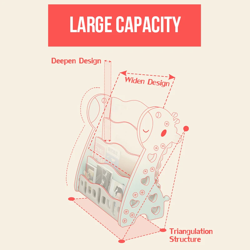 Feelkdis Contemporary Foldable Durable Baby & Kids Toy Storage Shelf Basket Furniture for Living Room and School factory