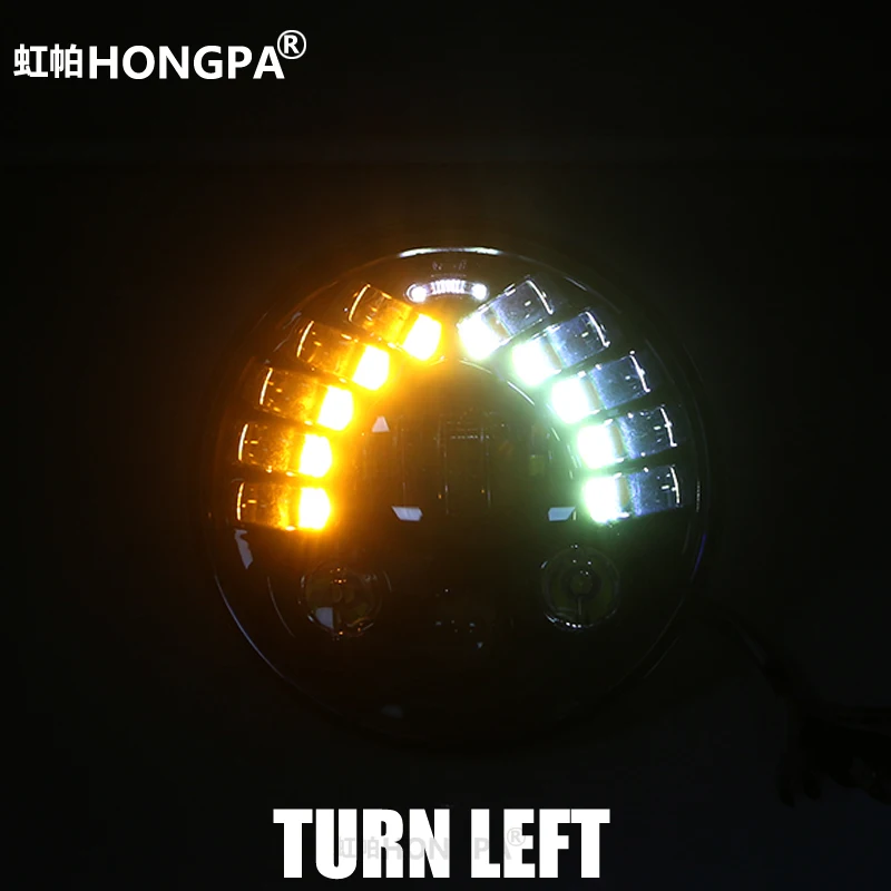 7 Inch 12v High Low Beam Round Led Motorcycle Headlight For Harley Cafe