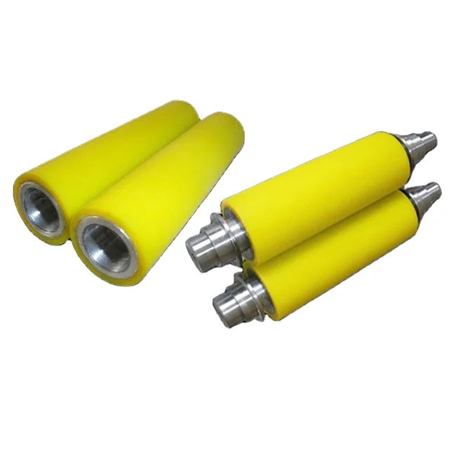 
Wear resisting PU lamination polyurethane rice mill rubber coated plastic roller with steel shaft for conveyor system  (60589306281)