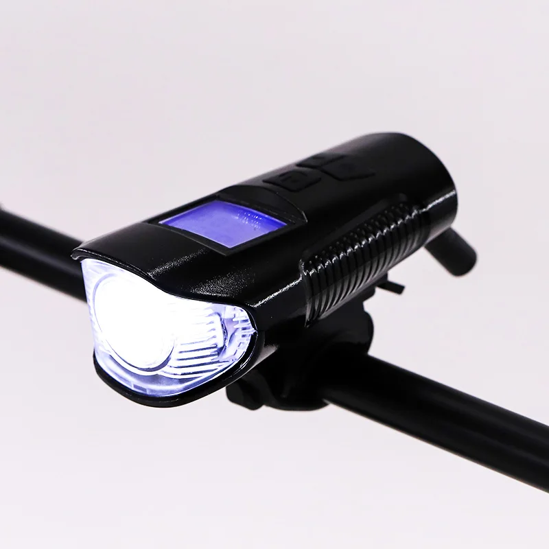 

New Arrival 3 in 1 speaker stopwatch speed display Bicycle front light headlight with with Electric Horn