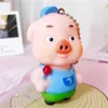 Custom cute super small plush soft toy animal pig plush keychain for backpack key chain ring/key chain loop for chain