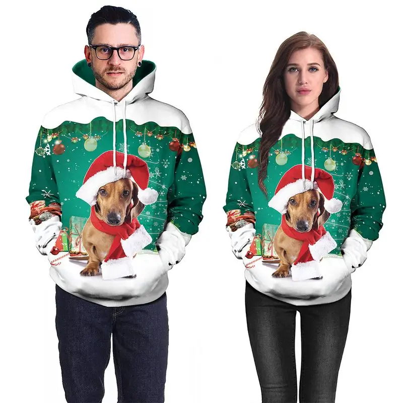 

High End Casual Soft Polyster Christmas 3D Print Hoodies Unisex Verified Men Womens Graphic Hoodies