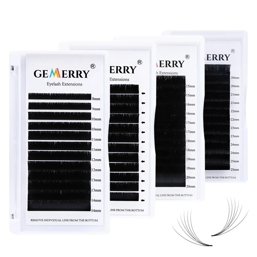 

Volume Eyelash Extensions Easy Fans Volume Lashes 0.05 0.07 2D-10D Rapid Blooming Lashes C/D Curl Fanning Lash Extensions