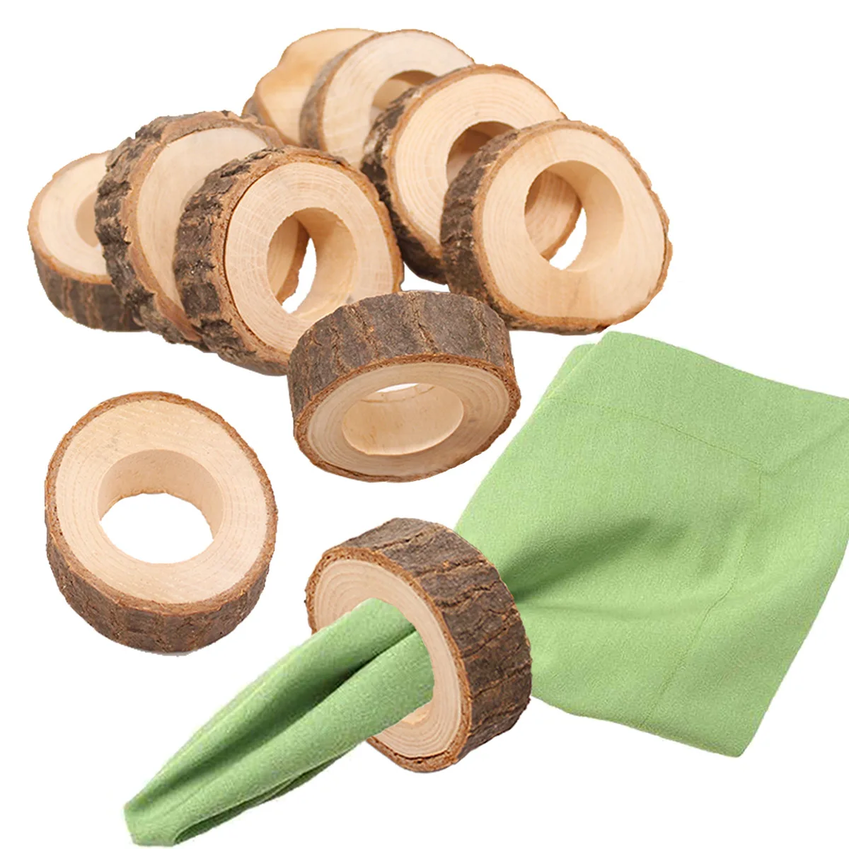 

Natural wooden napkin rings living room, As pic