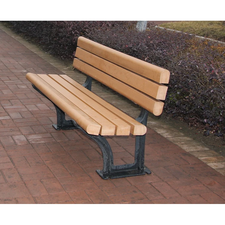 
HDPE wooden garden park bench for wholesale 