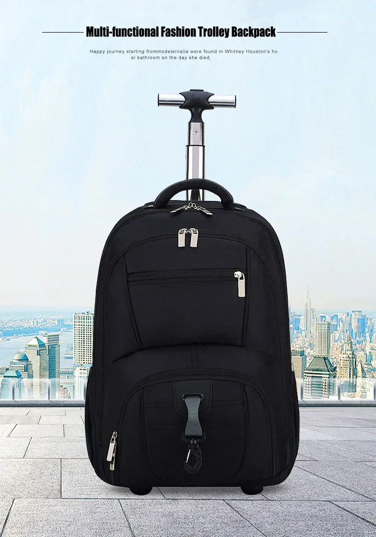 Rolling Backpack Wheeled Carry Luggage Bag School Backpack Multi ...