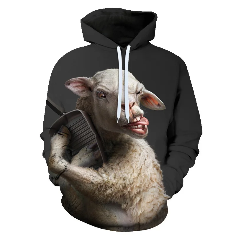 

3D sublimation sweater with a tongue sticking out sheep pattern