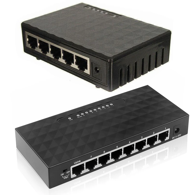 

8 5 Ports Desktop Gigabit Ethernet Switch 8 5 Port 10/100/1000Mbps Network Switch LAN RJ45 Networking Hub Internet Splitter Hub