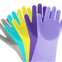 

Customize Silicone Cleaning Gloves, 2019 New Products Heat Resistant Dish Washing Silicone Magic Glove