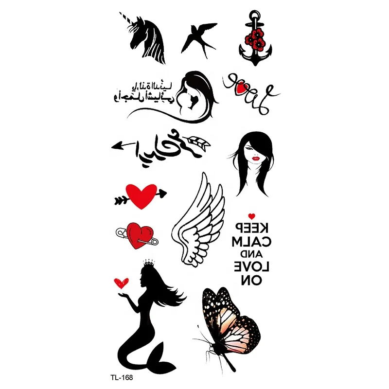 

TL-168 temporary tattoo eyebrow feather temporary tattoo Mandala Tattoo