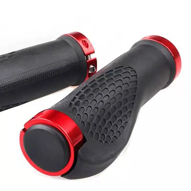 

Anti-slip Smooth Soft Rubber Bike Handle Grips Lock On Bar End Mountain Road Cycling Bike Bicycle Mtb Handlebar Cover Grips, Black,yellow,red,blue,white