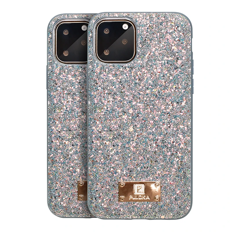 

PULOKA Custom Luxury Girl Women Ladies Glitter Bling Phone Case for Iphone X XR XS Max 11