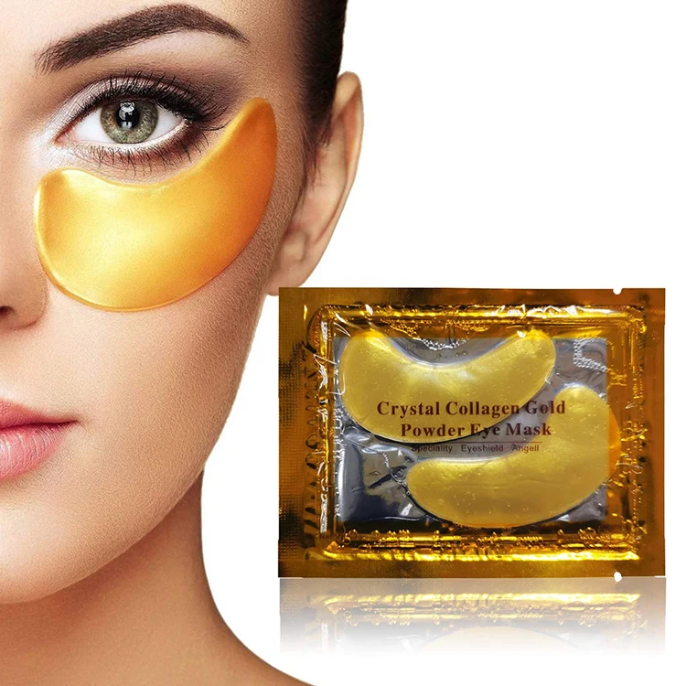 

AH Private Label Sheet Crystal Gel Under Eye Mask 24k Gold Hydrogel Collagen Dark Circle Eye Patches