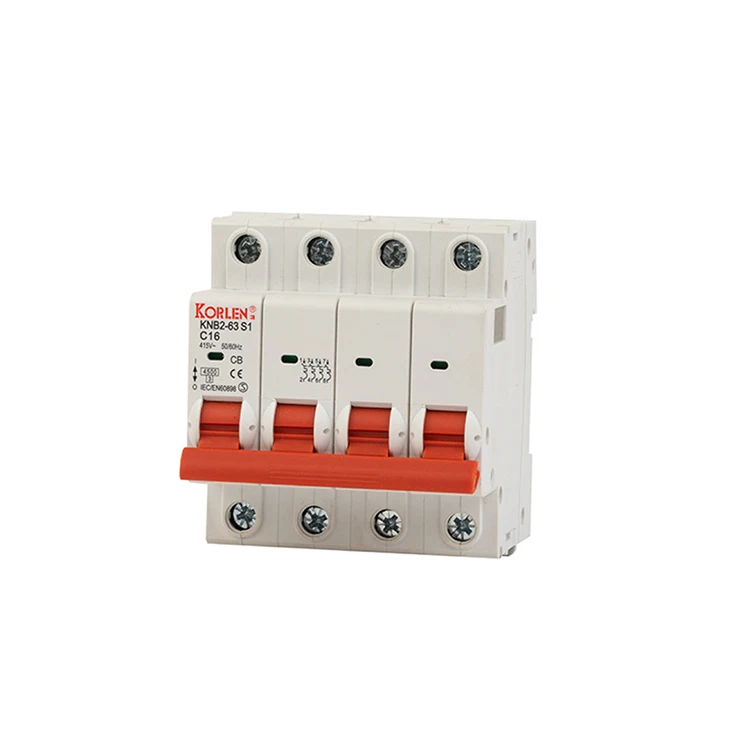 Low voltage mcb new type 1 pole plastic timer circuit breaker box