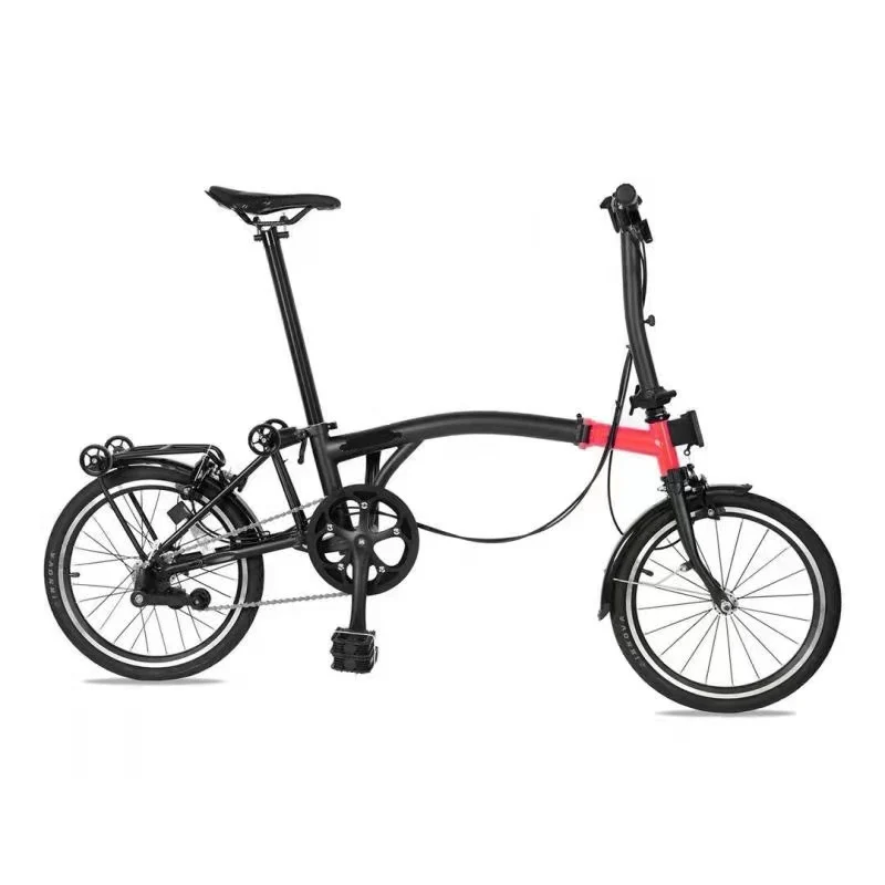 

16 inch variable speed 3-speed high carbon steel lightweight folding bike mini three fold bike