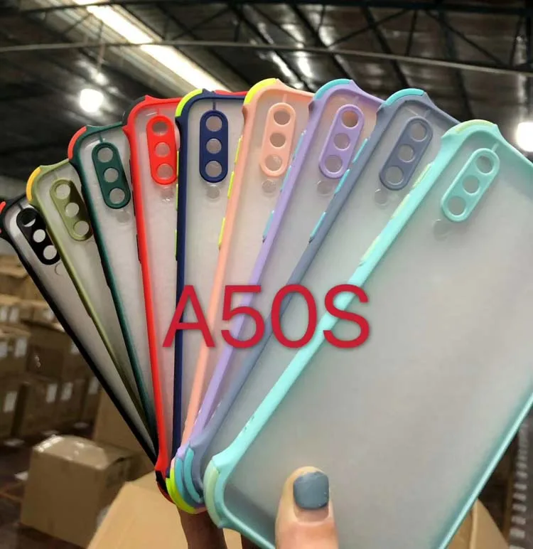 

High Fashion Mixed Color Airbag Skin Feeling Matte 2in1 PC TPU Phone Cover Case For Samsung Galaxy M60S A81 Note 10 Lite