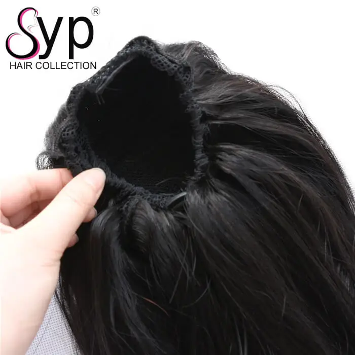 

Hot Selling Drawstring Ponytail Straight 100% Raw Virgin Hair Extension For Black Women