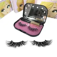 

3 d synthetic eyelashes packaging makeup faux mink dramatic lashes 3d with custom logo China supplier