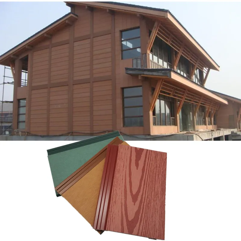 
3D embossing Type Exterior Wall Panel Wood Plastic Composite Wall cladding 
