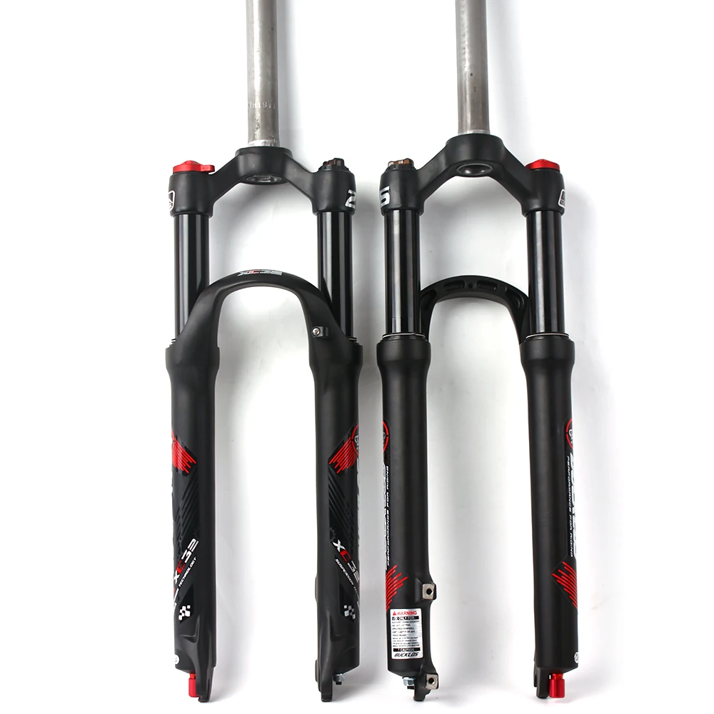 

BUCKLOS Straight MTB Bicycle Oil Spring Forks 26/27.5/ 29" 100mm Travel Rebound Preload Adjust Bicycle Forks