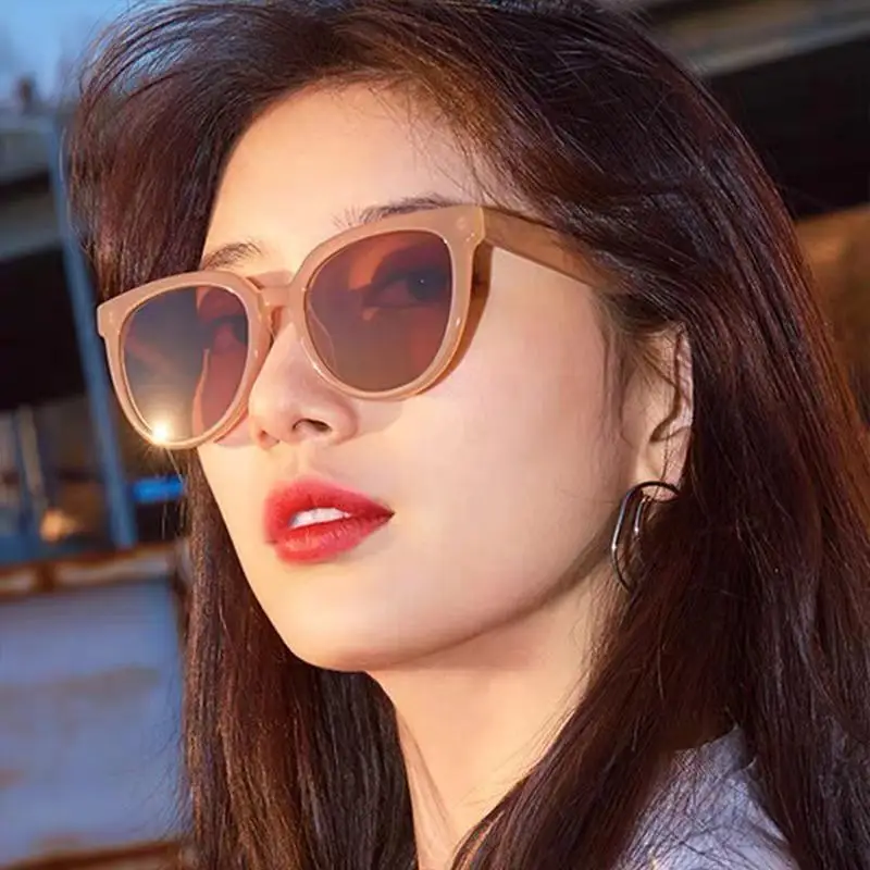 

Hot selling retro classic oval cat eye jelly color frame sunglasses 20083