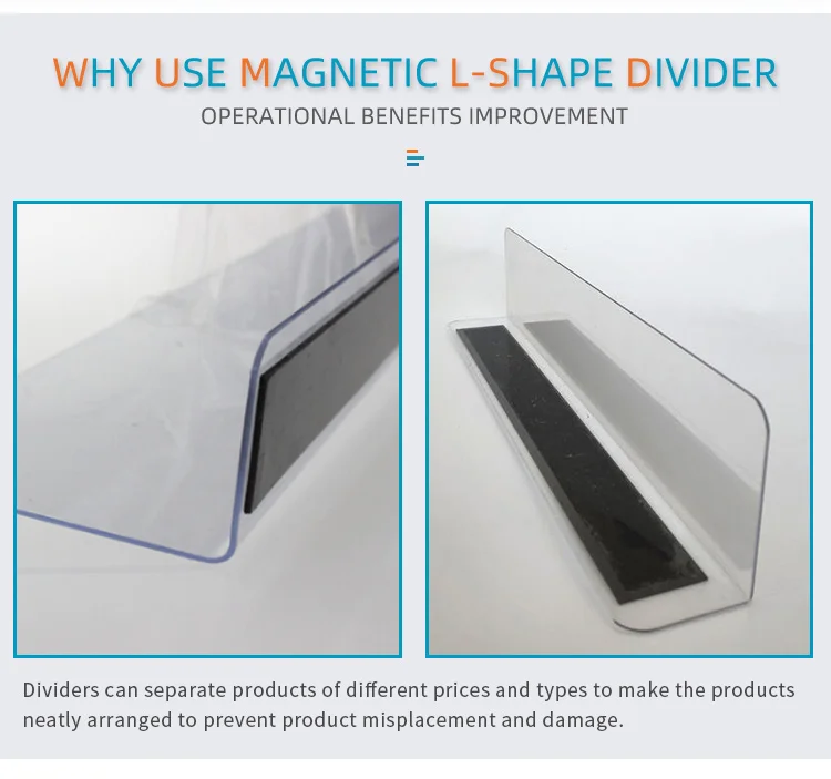 Supermarket Pharmacy Shop Acrylic Pvc L Shape Clear Plastic