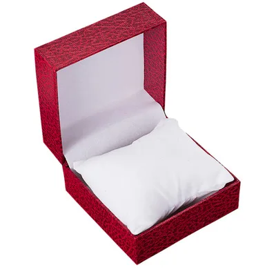 

Hot Selling Gift Red Leather watch cases luxury Gift watch box packaging, As pic
