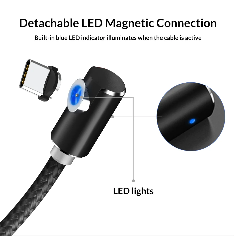 ZICAS 1M 2M Magnetic Mobile Phone Cable for Type C USB Cable Magnetic Charger 2.4A - ANKUX.COM