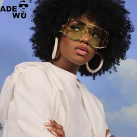 

ADE WU GY7005 Hot Selling Fashion Sunglasses for Women Street Style Oversized Steampunk Sun Glasses Metal Frame