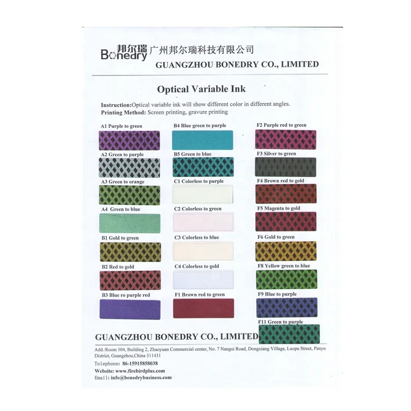 

Screen Printing Security Ink Optical Variable Ink uv invisible ink