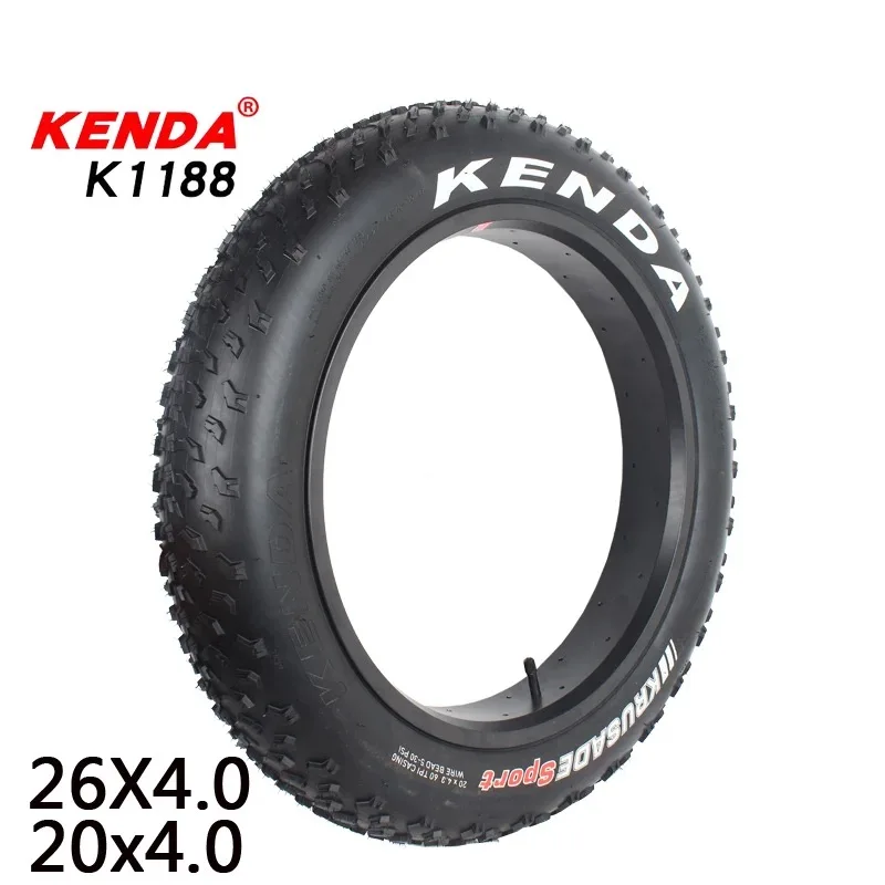 

Electric bike fat tires 60TPI Kenda K1188 26x4.0 for e bike, Balck