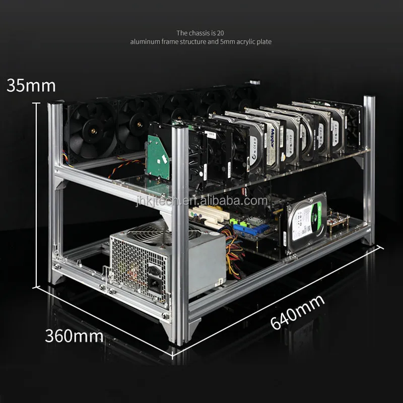 

Hot Sale Product HDD Miner Rig Frame Chassis 12pcs 2.5 3.5 Hard Disk Rig Rack, Silver