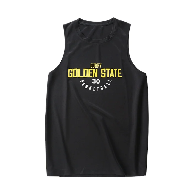 

Wholesale Custom Basketball Sleeveless Jersey Men's Sports Thin Breathable And Quick-Drying Polyester Vest Jersey, Custom color