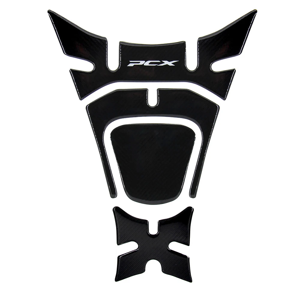 black 3D Emblem Nameplate Sticker Decal Badge,Pair Motorcycle Sticker 3D Flexible Plastics Side of Logo Decal Part for Honda Pcx 150 125 2017