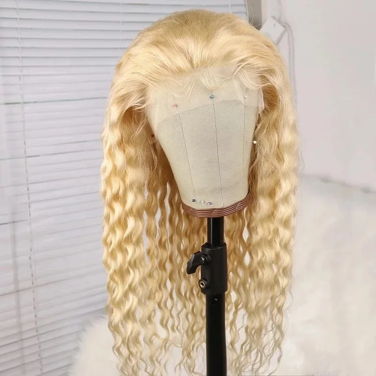 

Raw European Natural 613 Blonde Cuticle Aligned Virgin Human Hair HD Full Lace Wig, Brazilian Thin Swiss Hd Lace Wig Virgin Hair