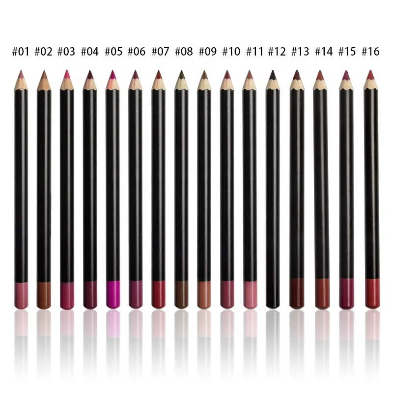 
Wholesale Waterproof Cosmetics Wood Lipliner Private Label Lip Liner Pencil 