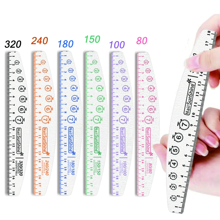 

Factory Nail Files Print Ruler Pattern 6 colors Rulers EVA+sandpaper+PP Board Sanding Nail Filer Zebra for Manicure