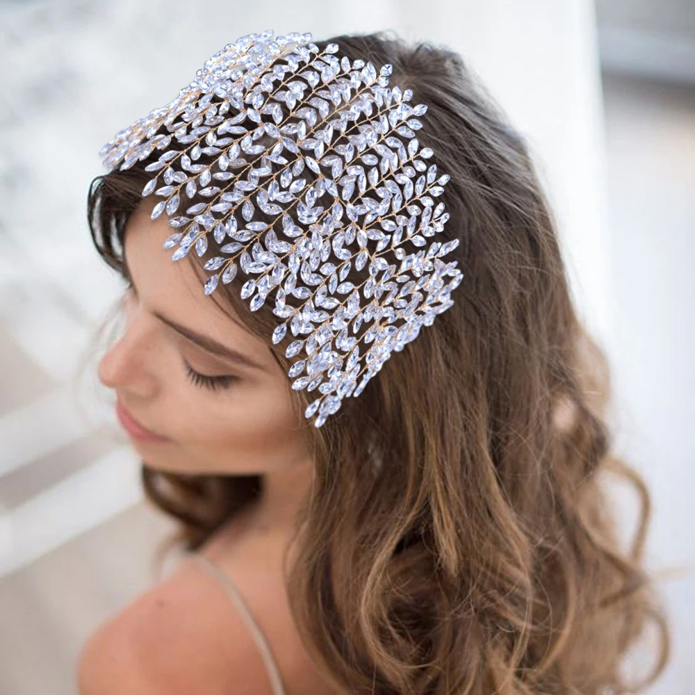 

GENYA Wedding Hair Comb Silver Rhinestones Opal Crystal Vintage Bridal Hair Clips Accessories for Brides and Bridesmaids, Picture