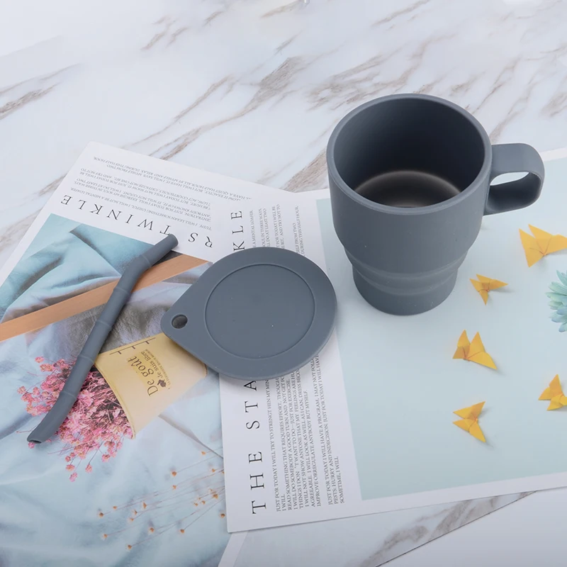 Christmas Gifts 300ml High Quality Eco Portable Travel Collapsible silicone foldable Coffee Cup Mug