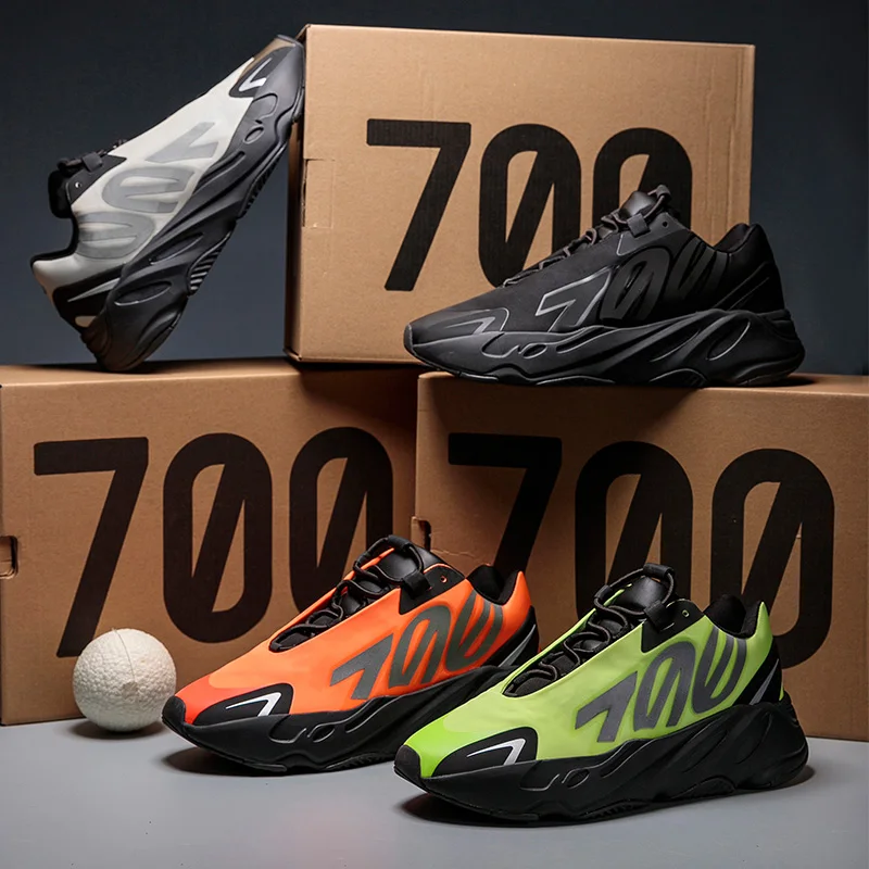

2022 Latest Original High Quality Men Women Yeezy 700 MNVN Style Sports Shoes Running Sneakers Yeezy Shoes, Orange,phosphor.bone,triple black