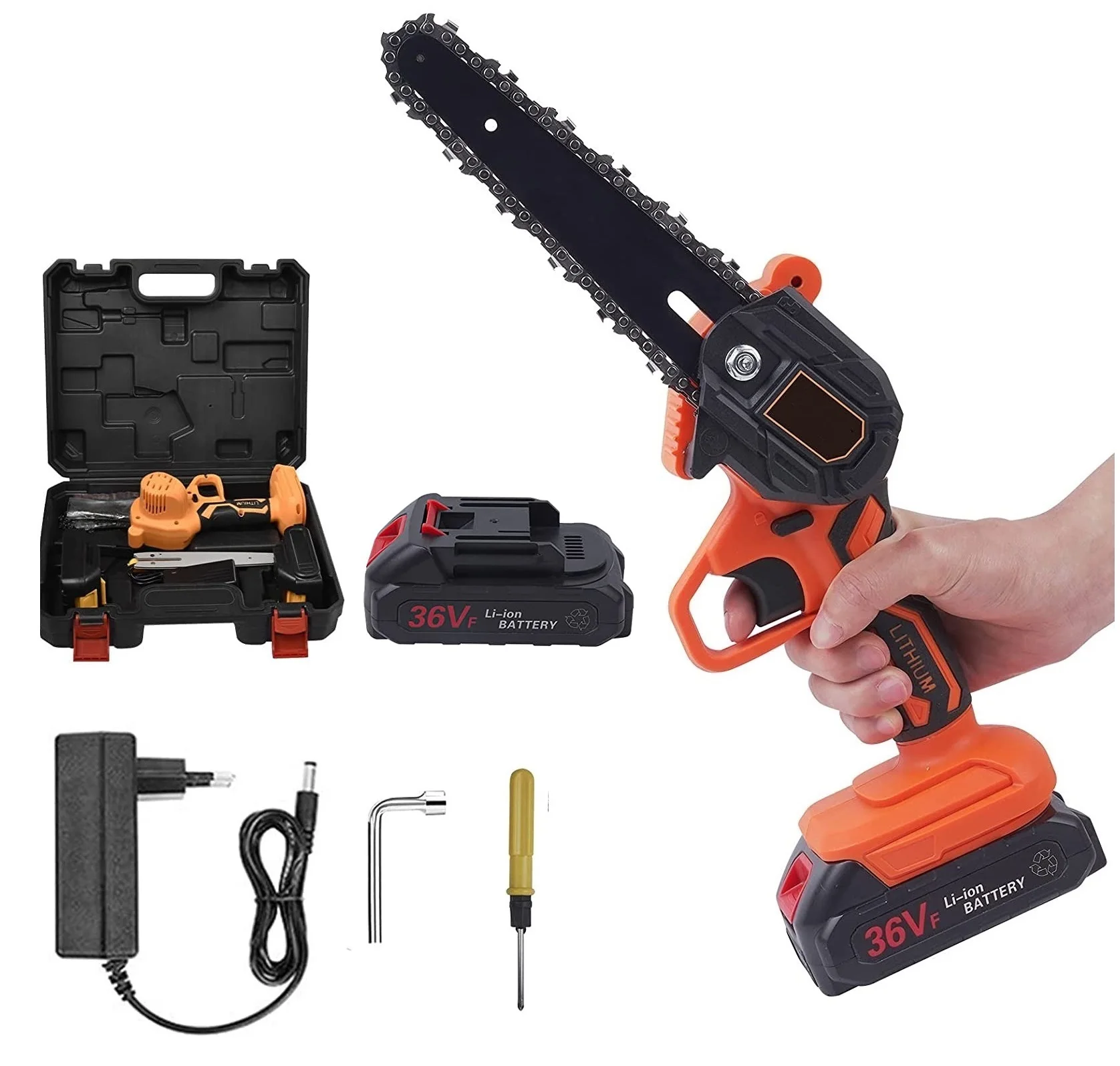 

6IN New parkside chainsaw Cordless Electric Lithium Chain Saw Battery Mini Chainsaw left handed chainsaw