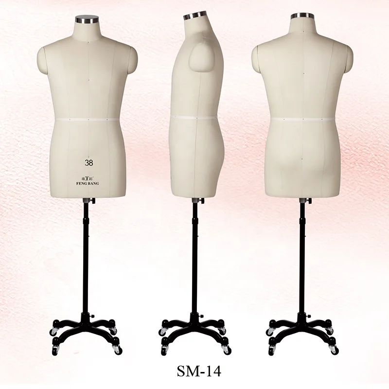 

Euro-American Men Professional Dress Form Tailoring Mannequin With Collapsible Shoulders for dressmaking and fitting, Customer request