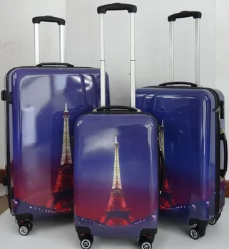 eiffel tower hard shell luggage