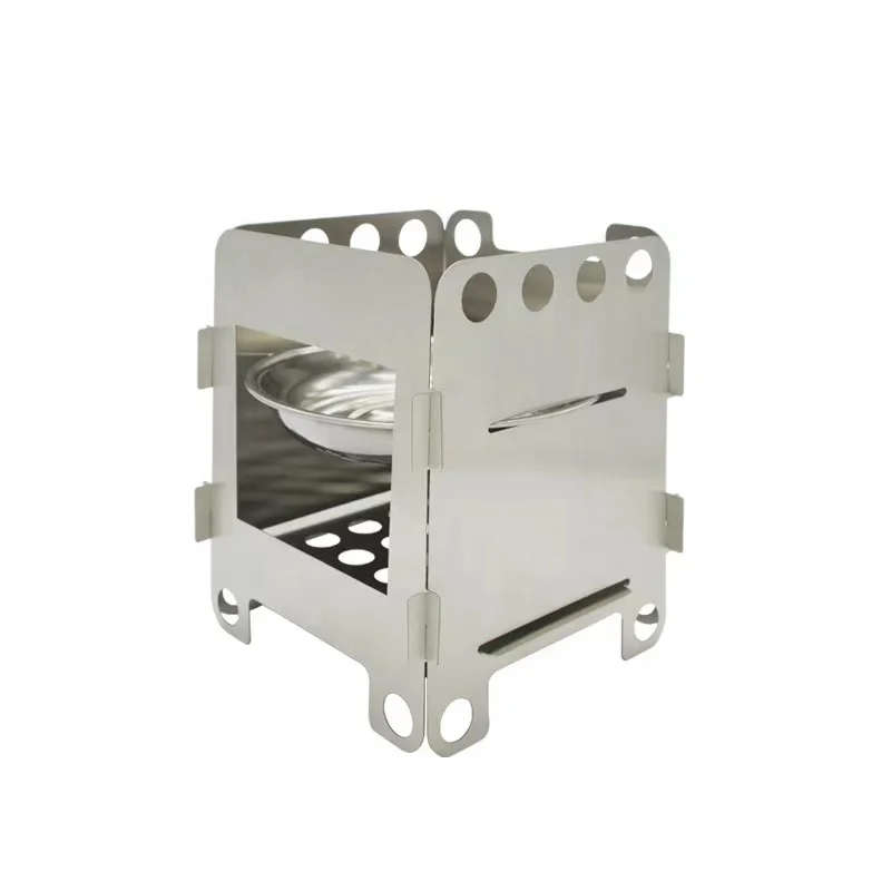 

Plug-in Folding Portable Medium Stainless Steel Outdoor Wood Stove Picnic Stove